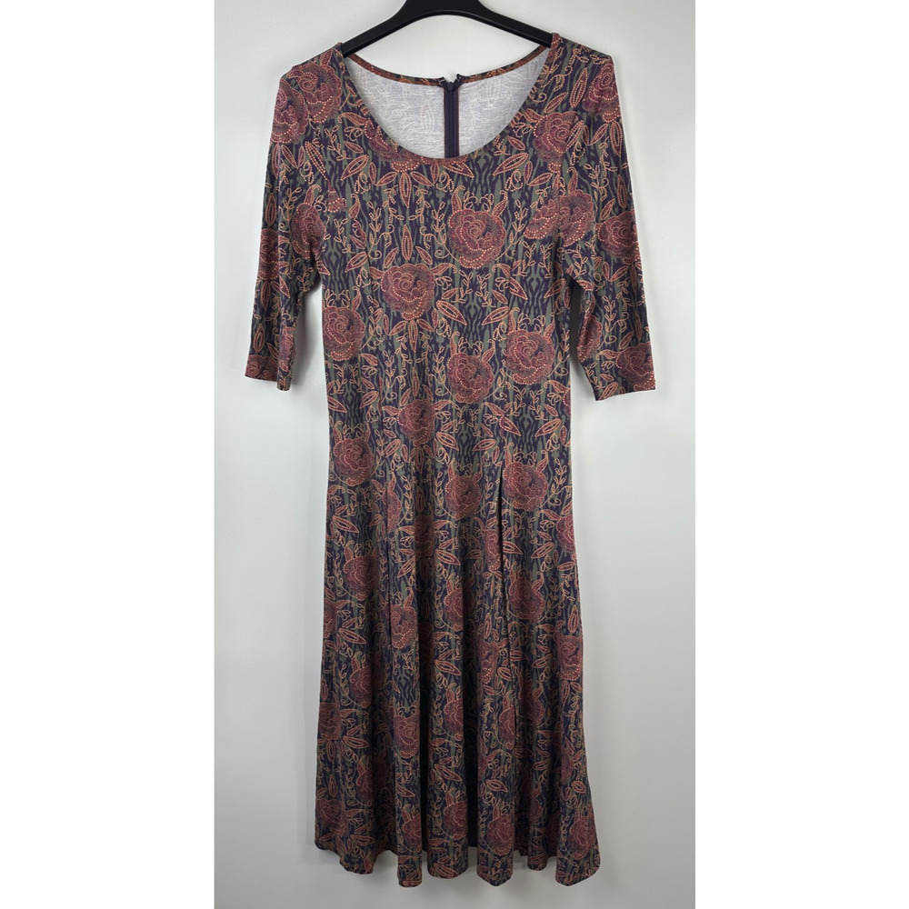 Soft Surroundings Alcott Dress Floral Maxi Slit Large Boho Western Jersey Soft - Picture 2 of 16